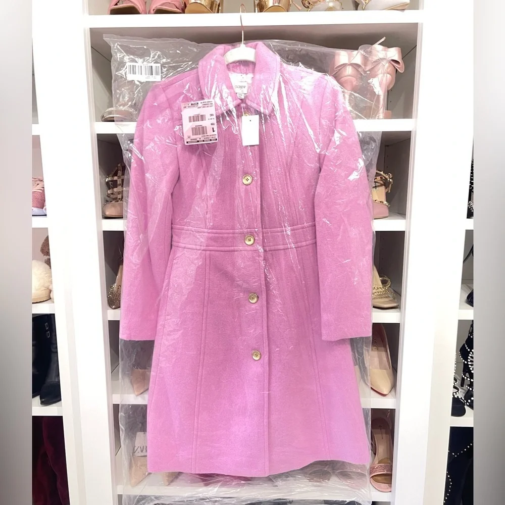 Last One NWT PINK J. CREW Wool-blend lady coat - Picture 11 of 17